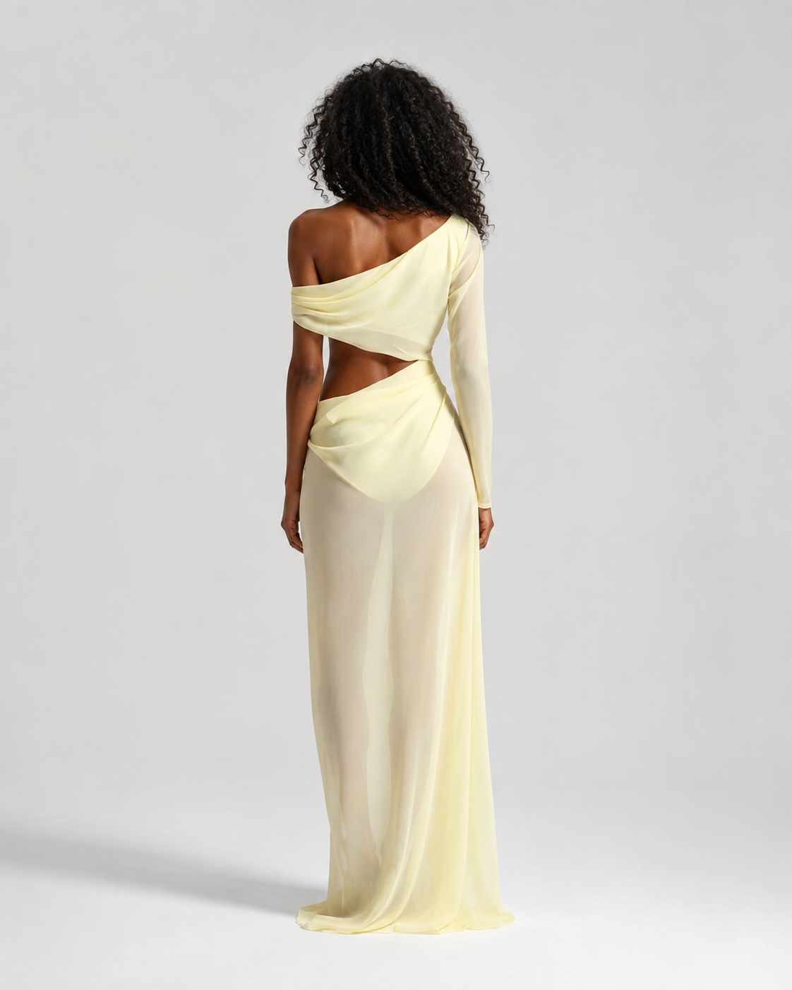 Asymmetric Cut-Out Maxi Dress