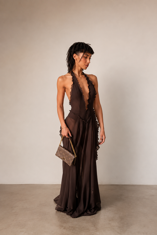 Braun Halter Maxi Dress